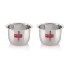 Stainless Steel Tea Glasses Large Coffee Milk Serving Glass Patra Pela Set of 2, 10 cm, 200 ml