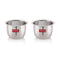 Stainless Steel Tea Glasses Large Coffee Milk Serving Glass Patra Pela Set of 2, 10 cm, 200 ml