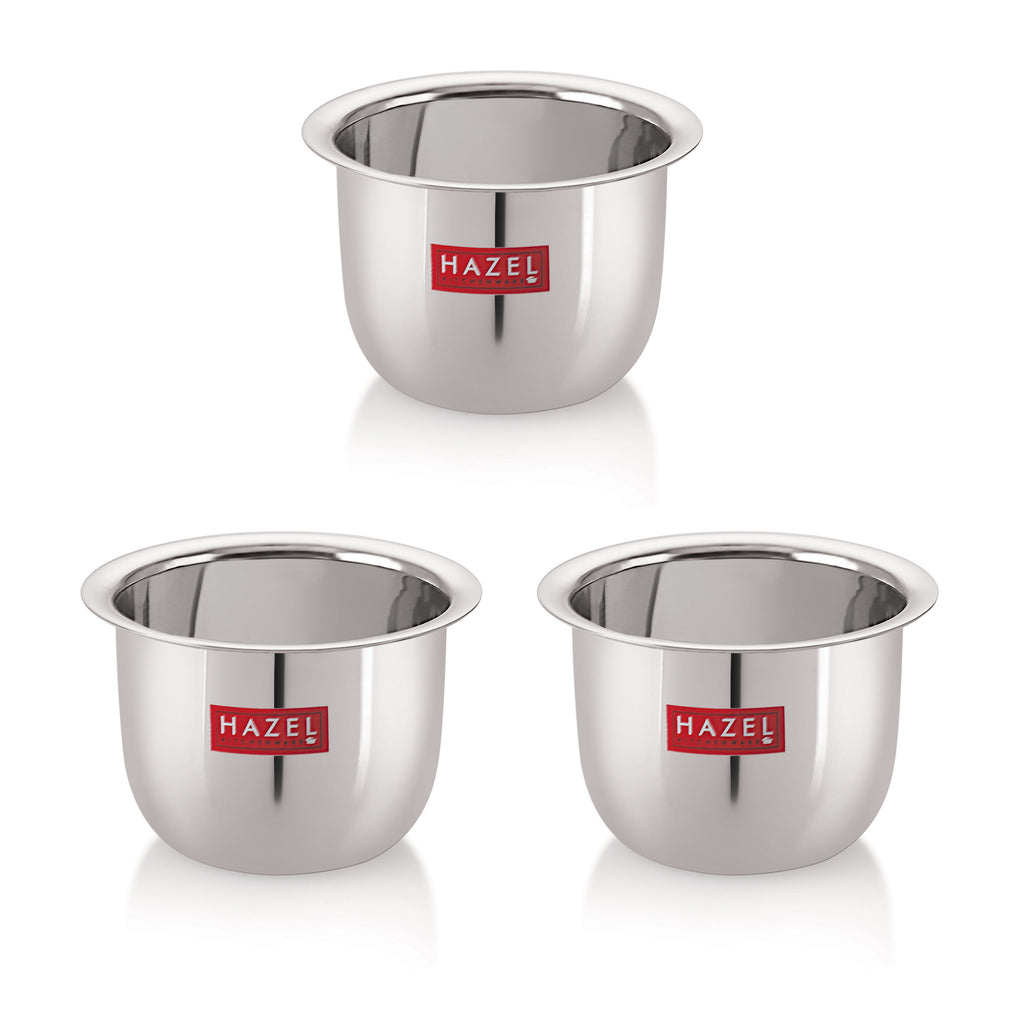 Stainless Steel Tea Glasses Large Coffee Milk Serving Glass Patra Pela Set of 3, 10 cm, 200 ml