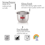 Stainless Steel Tea Glasses Large Coffee Milk Serving Glass Patra Pela Set of 6, 10 cm, 200 ml