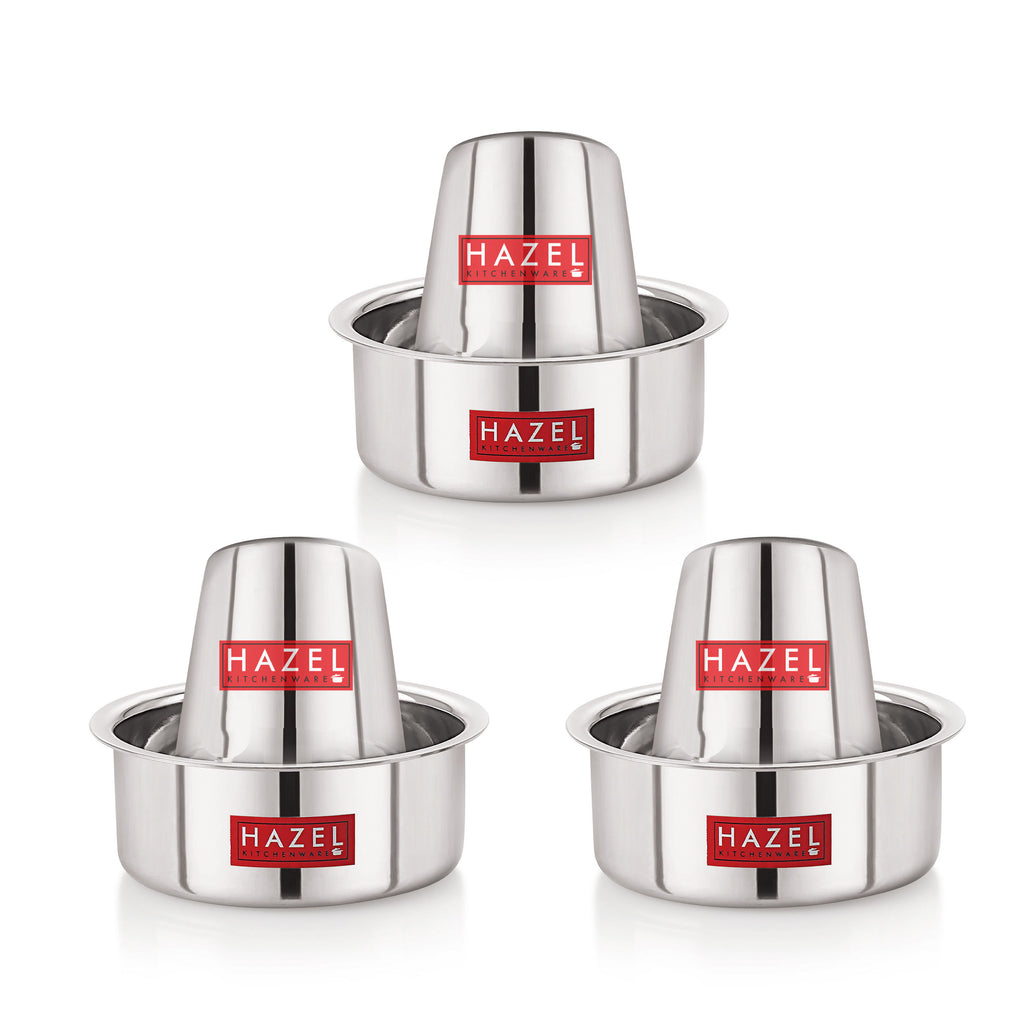 Stainless Steel Mini Tumbler Milk Tea Coffee Serving Dabara Glasses Set of 3, Silver