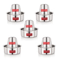 Stainless Steel Mini Tumbler Milk Tea Coffee Serving Dabara Glasses Set of 5, Silver