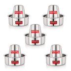 Stainless Steel Mini Tumbler Milk Tea Coffee Serving Dabara Glasses Set of 5, Silver