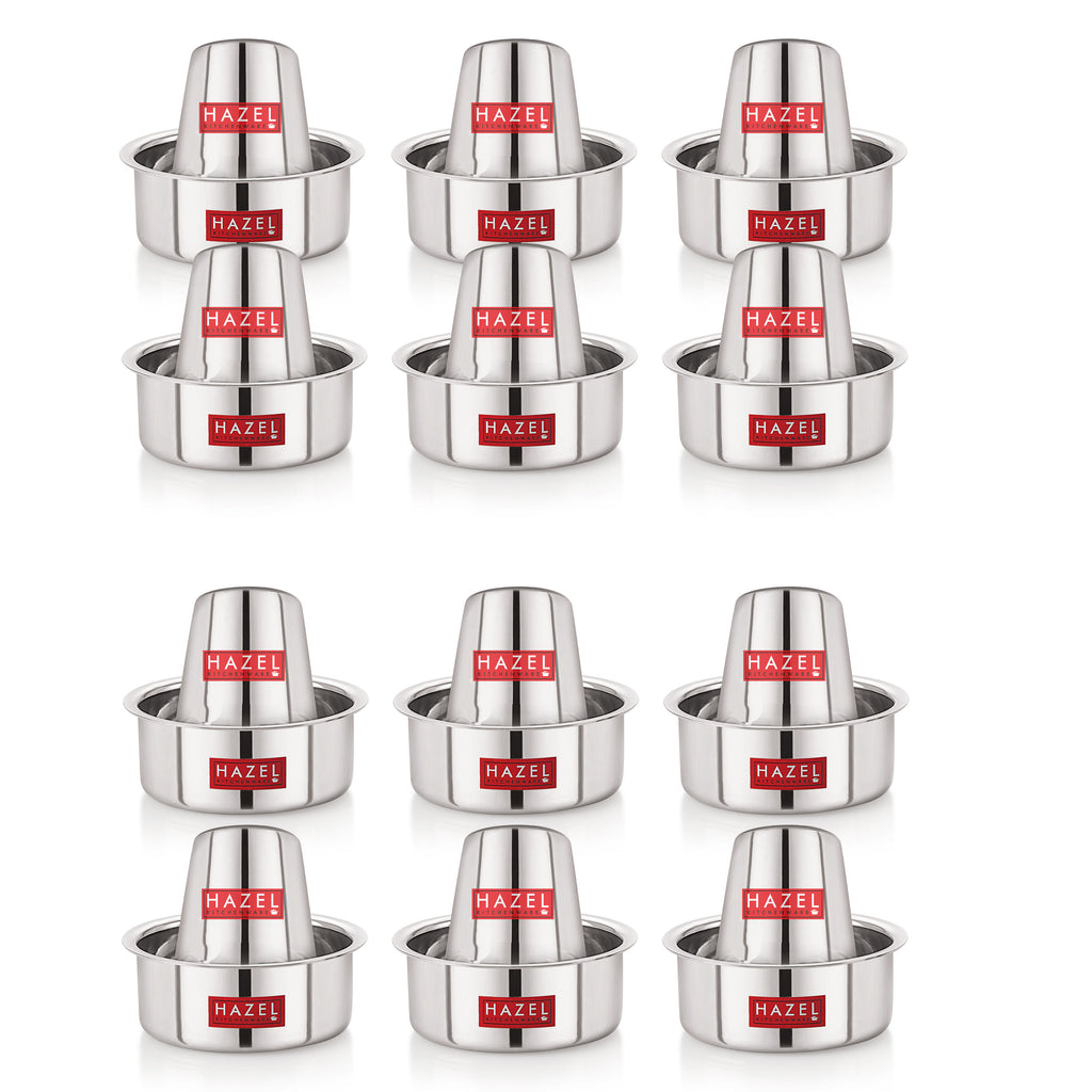 Stainless Steel Mini Tumbler Milk Tea Coffee Serving Dabara Glasses Set of 12, Silver