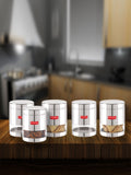 Stainless Steel See Through Glossy Finish Storage Container, Jar Dabba, Set of 5, 800 ml