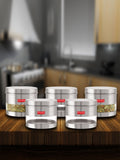 Stainless Steel See Through Matt Finish Storage Container, Jar Dabba, Set of 5, 1100 ml