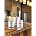 Stainless Steel See Through Glossy Finish Storage Container, Jar Dabba, Set of 3, 2200 ml