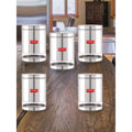 Stainless Steel See Through Glossy Finish Storage Container, Jars Dabba, Set of 5, 3000 ml