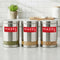 Stainless Steel See Through Matt Finish Storage Container Jars Dabba, Set of 3, 3000 ml