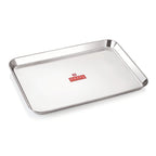 Stainless Steel Serving Trays Rectangle Premium Dining Table Plater Set of 4, Silver