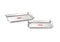Stainless Steel Serving Tray Rectangle Plate Plater Set of 2, Small and Medium, Silver
