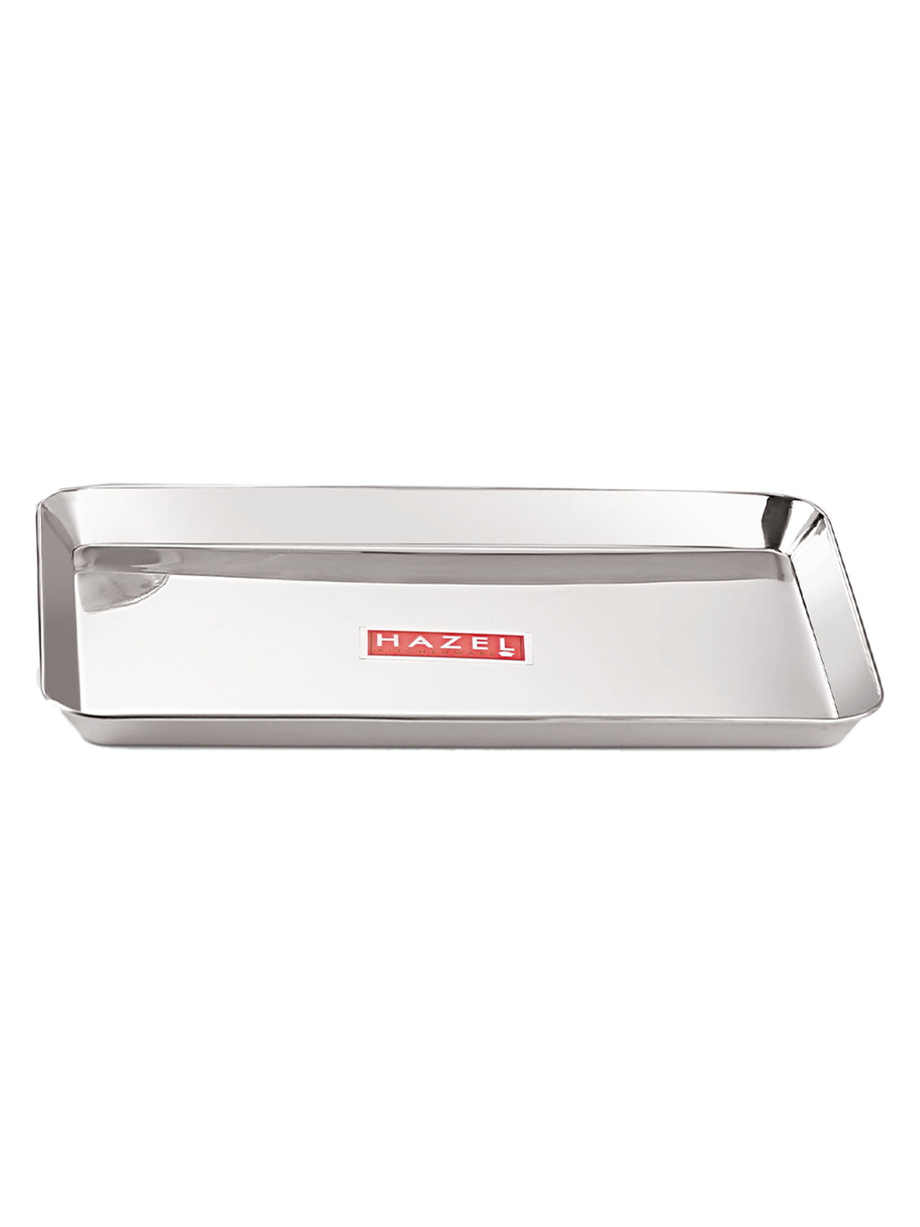 Stainless Steel Serving Tray Rectangle Plate Plater Set of 2, Small and Medium, Silver