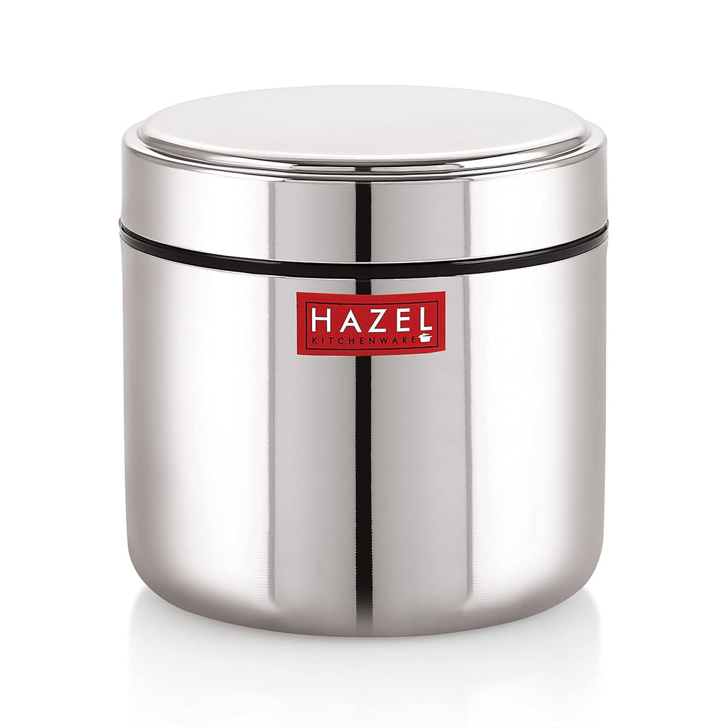 Stainless Steel Mini Container Airtight Dabbi Dabba Set of 2, 650 ml, Silver