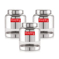 Stainless Steel Airtight See Through Container Set of 3, 1500 ml