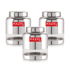 Stainless Steel Airtight See Through Container Set of 3, 1500 ml