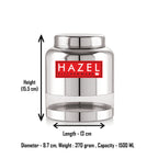 Stainless Steel Airtight See Through Container Set of 3, 1500 ml