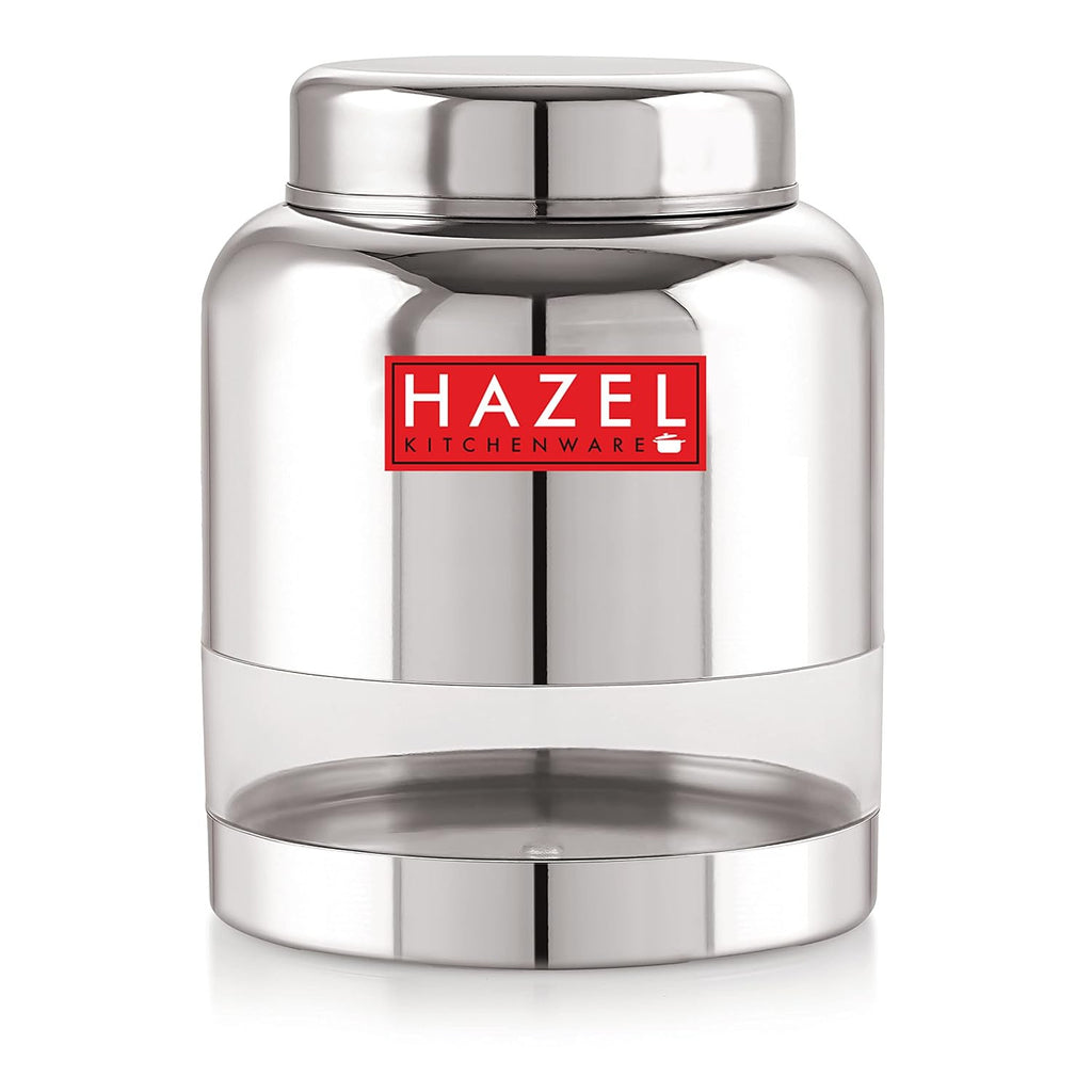 Stainless Steel Airtight See Through Container Set of 3, 1500 ml