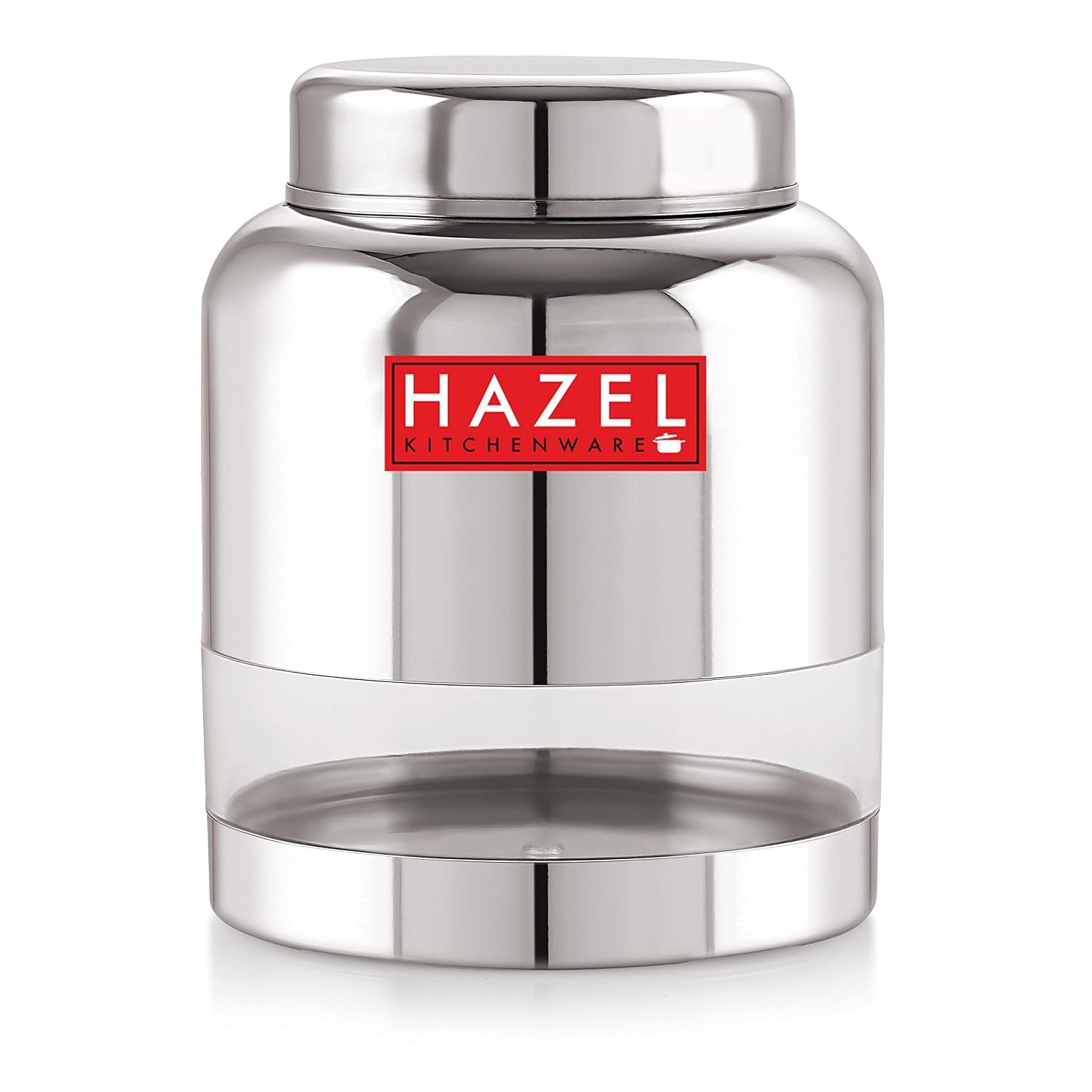 Stainless Steel Airtight See Through Container Set of 4, 1500 ml