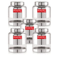 Stainless Steel Airtight See Through Container Set of 5, 1500 ml