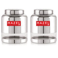 Stainless Steel Airtight See Through Container Set of 2, 1500 ml