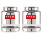 Stainless Steel Airtight See Through Container Set of 2, 1500 ml