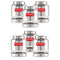 Stainless Steel Transparent Container Glossy Finish Airtight See Through Jar Barni Set of 6, 2000 ML, Silver