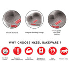Aluminium Non-Stick Cake Mould Set, Round & Heart, 500g, Grey, Set of 2