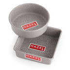 Aluminized Steel Cake Mould Set, Round & Square, 500g, Set of 2, Grey