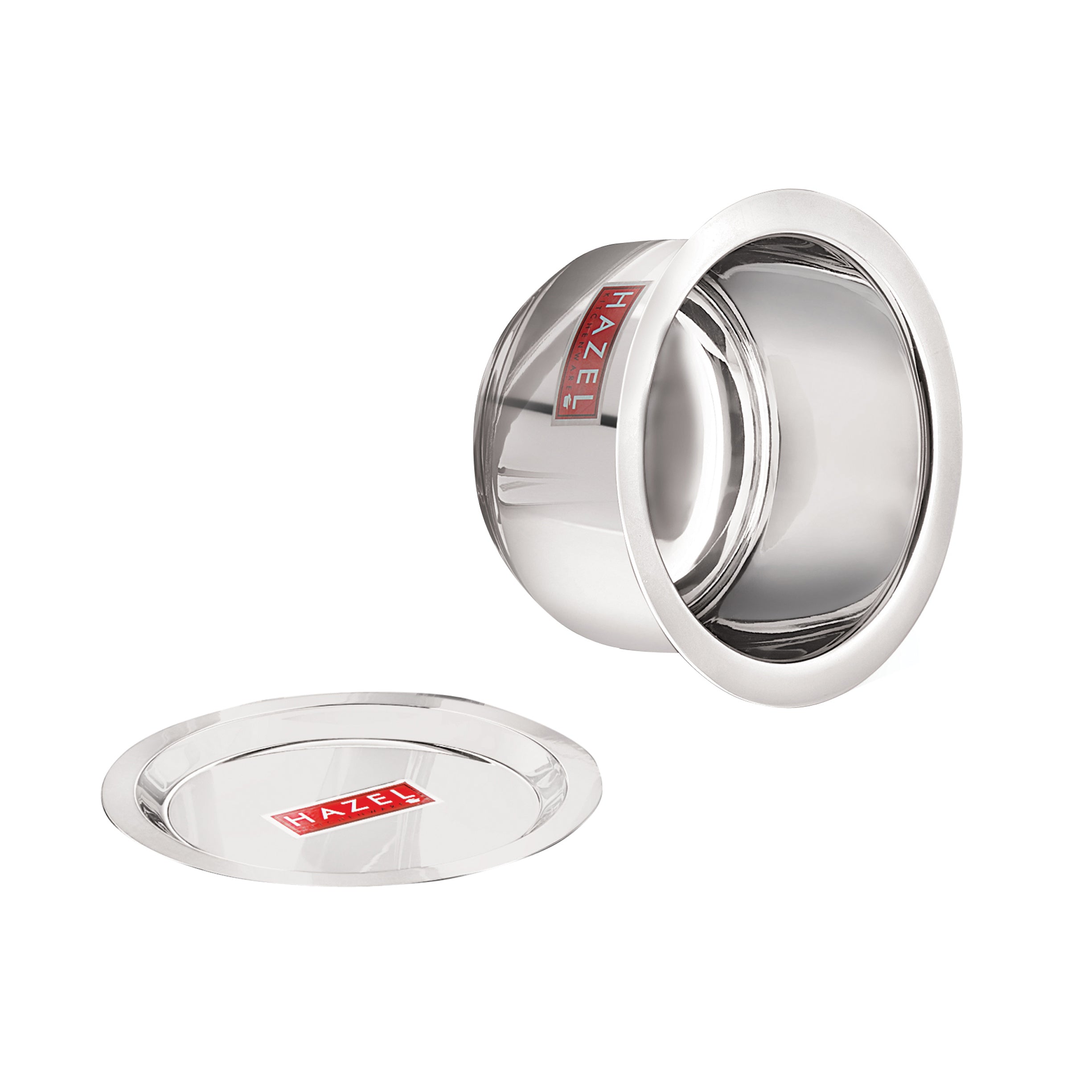 Stainless Steel Induction Bottom Tope Thick Flat Base Patila With Steel Lid, 18.8 cm, 1500 ml