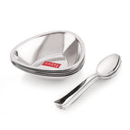 Stainless Steel Serving Bowls Set With Spoon, (6 Vati, 6 Spoon), 250ml