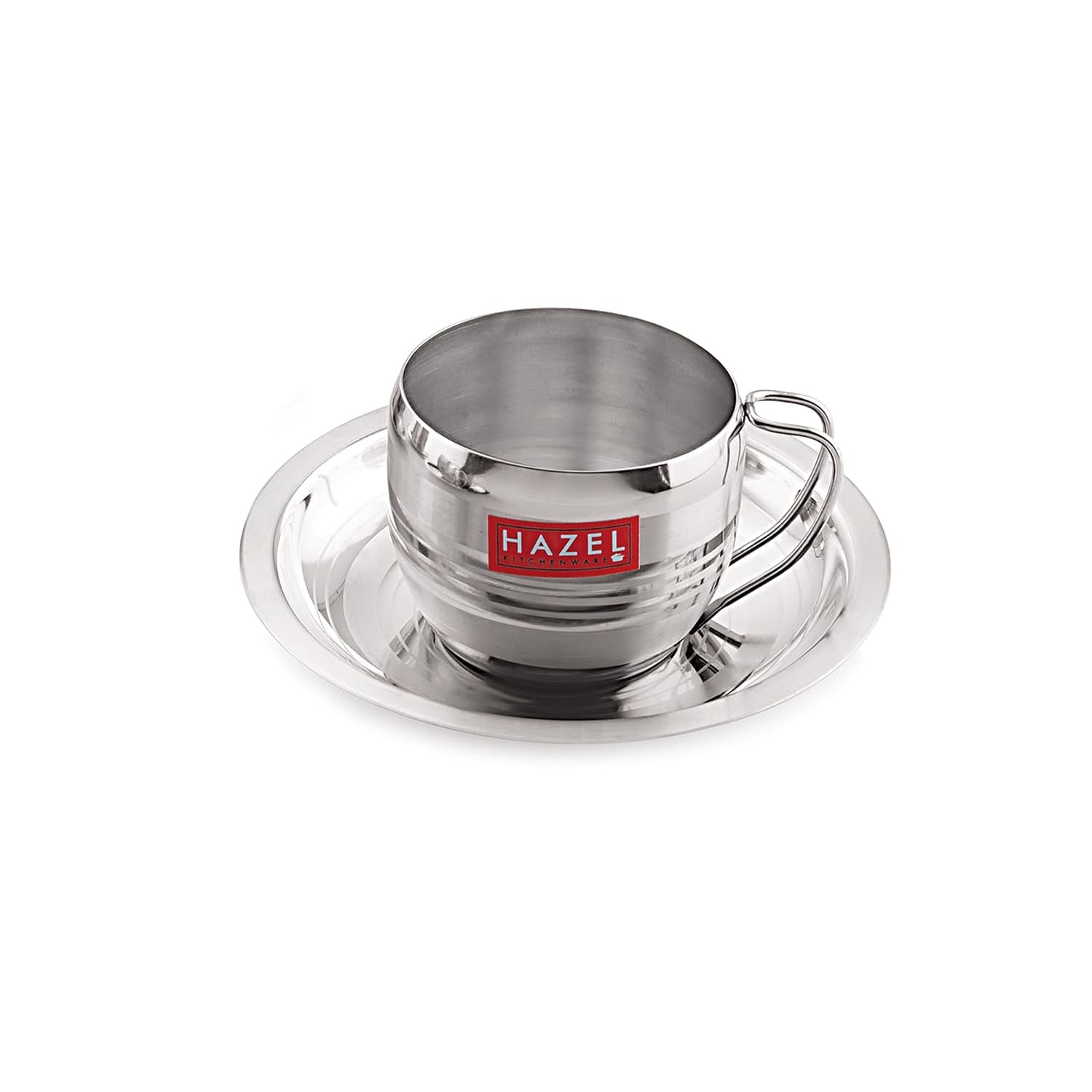 Stainless Steel Cup With Saucer,Cup For Tea Chai Coffee With Saucer (1 Cup, 1 Saucers)170 ml