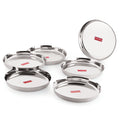 Stainless Steel Plates Set, Heavy Gauge Thali, Dinner Plates, Set of 6, 28 cm