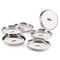 Stainless Steel Plates Set, Heavy Gauge Thali, Dinner Plates, Set of 6, 28 cm