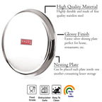 Stainless Steel Thali, Mirror Finish Dinner Plates, 28 cm, Set of 4