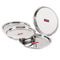 Stainless Steel Thali, Mirror Finish Dinner Plates, 25 cm, Set of 4