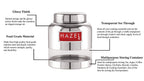 Stainless Steel Transparent Kitchen Containers, Set of 6