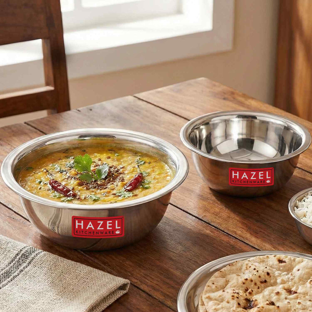 Stainless Steel Mixing Bowl Set of 2, 350 ML and 550 ML