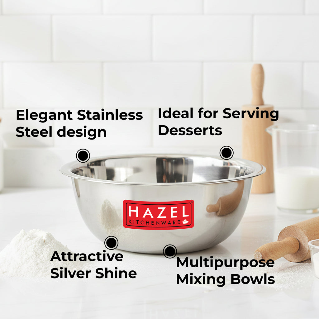 Stainless Steel Mixing Bowl Set of 2, 350 ML and 550 ML