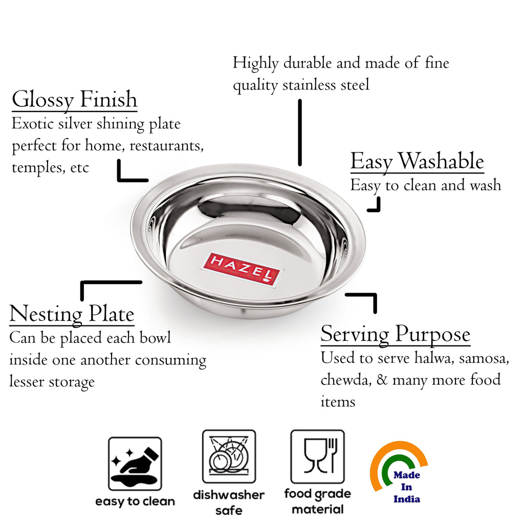 Stainless Steel Snack Bowl Set, Small Steel Bowls, 270 ml, Set of 12