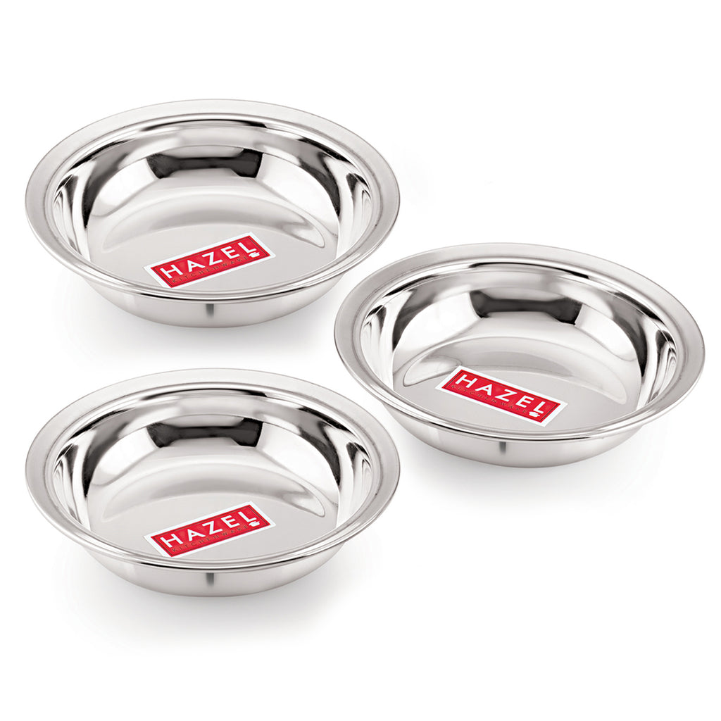 Stainless Steel Snack Bowl Set, Small Steel Bowls, Set of 3, 420 ml