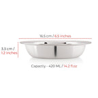 Stainless Steel Snack Bowl Set, Small Steel Bowls, Set of 12, 420 ml