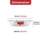 Stainless Steel Breakfast Bowls, Set of 2, 600 ML