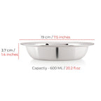 Stainless Steel Snack Bowl Set, Breakfast Bowl, Set of 12, 600 ml