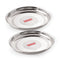 Stainless Steel Plate Set For Dinner Launch, Designer Steel Thali Set, Set of 2, 28.5 cm, Medium