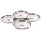 Stainless Steel Plate Set For Dinner Launch, Designer Steel Thali Set, Set of 4, 28.5 cm, Medium
