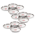 Stainless Steel Dinner Thali Set of 12, Designer Plate Set, 28.5 cm