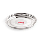 Stainless Steel Dinner Thali Set of 12, Designer Plate Set, 28.5 cm
