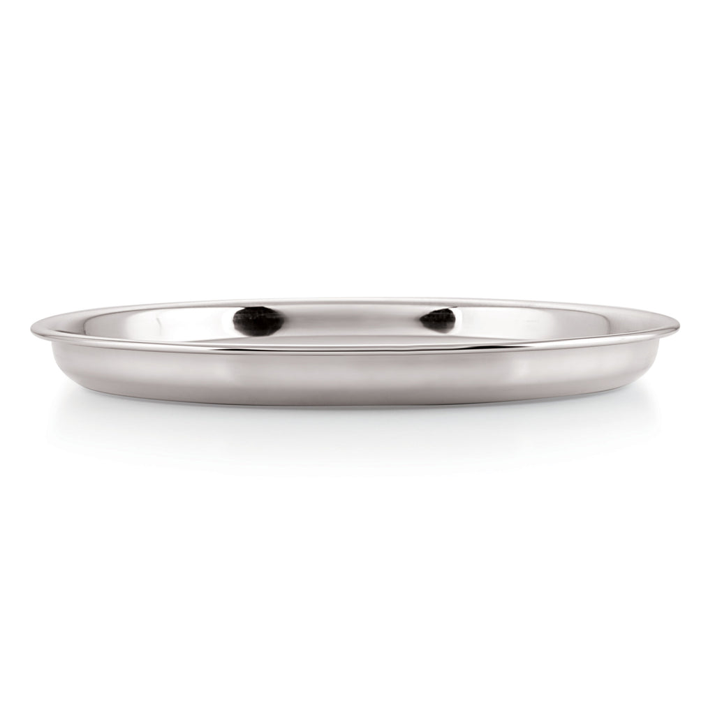 Stainless Steel Dinner Thali Set of 12, Designer Plate Set, 28.5 cm