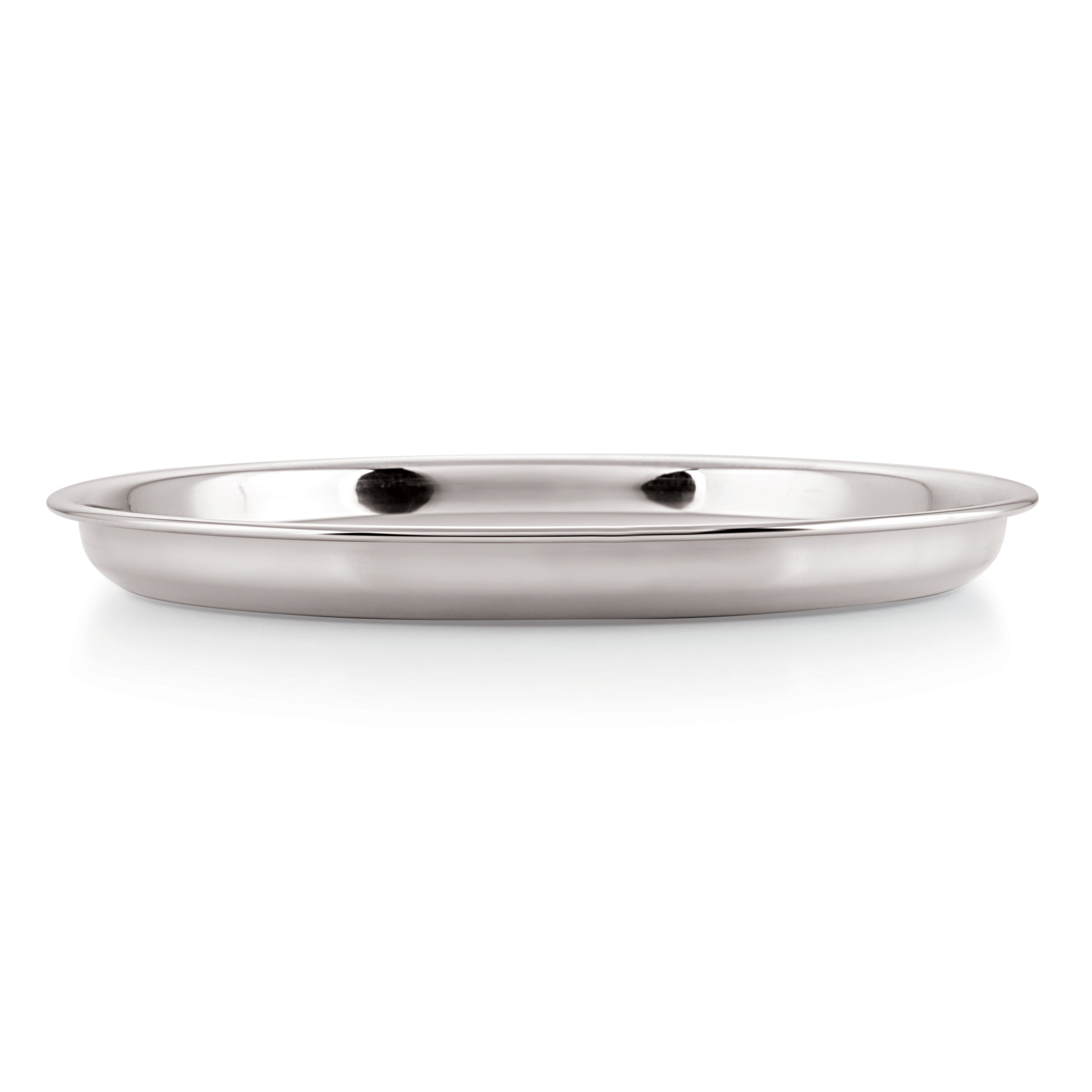 Stainless Steel Dinner Thali Set of 12, Designer Plate Set, 28.5 cm