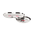 Stainless Steel Dinner Plate Set, Lunch Plates, 25 cm, Set of 3